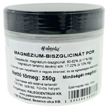   Paleolit Magnézium-biszglicinát por 250g Magnesium Bisglycinate Powder tégelyben
