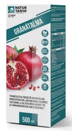 Natur Tanya® Gránátalma ital 500ml koncentrátum és kivonat szelénnel