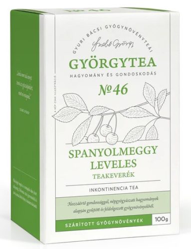 Györgytea Spanyolmeggy leveles 100g teakeverék, Inkontinencia tea No.46