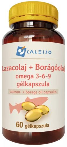 LAZACOLAJ + BORÁGÓOLAJ omega 3-6-9 gélkapszula 60db Caleido