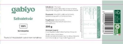 Gabiyo Szilvalekvár 200g szőlőmusttal