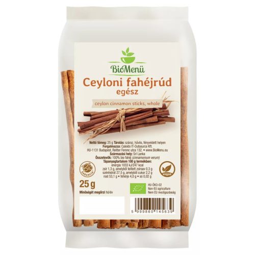BioMenü BIO Ceyloni fahéjrúd egész 25g