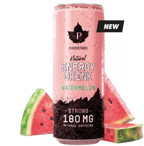 Puhdistamo Natural energy 330ml görög- dinnye ízű természetes energiaital DRS