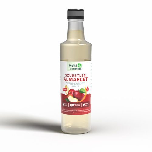 Multi 4u Szűretlen almaecet 500ml 100% tiszta almaléből erjesztve
