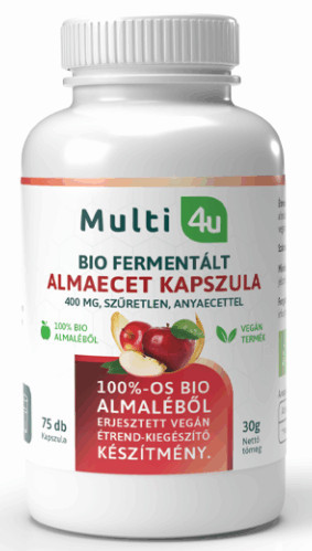 BIO Fermentált almaecet kapszula 400mg 75db Multi 4u