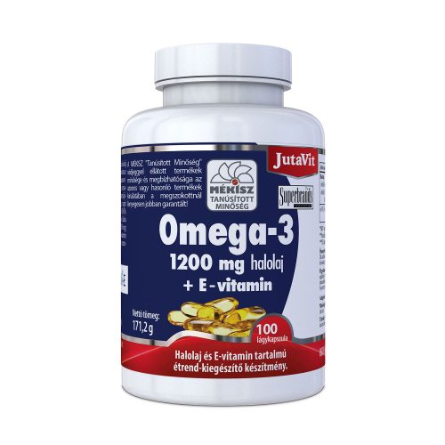 JutaVit Omega-3 Halolaj 100x1200mg+E vitamin lágykapszula