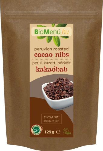 BioMenü BIO Kakaóbab 125g zúzott, nyers, perui