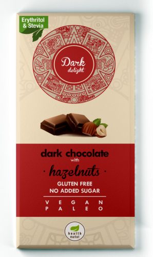 Étcsokoládé egész mogyoróval 80g Dark Delight