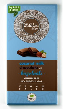 Kókusztejes csoki egészmogyoróval 80g Milkless Delight