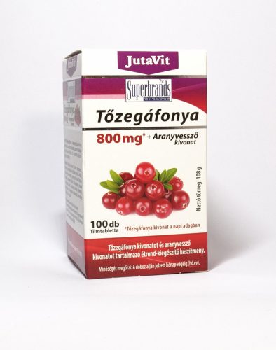 JutaVit Tőzegáfonya 100x800mg filmtabletta aranyvessző kivonattal