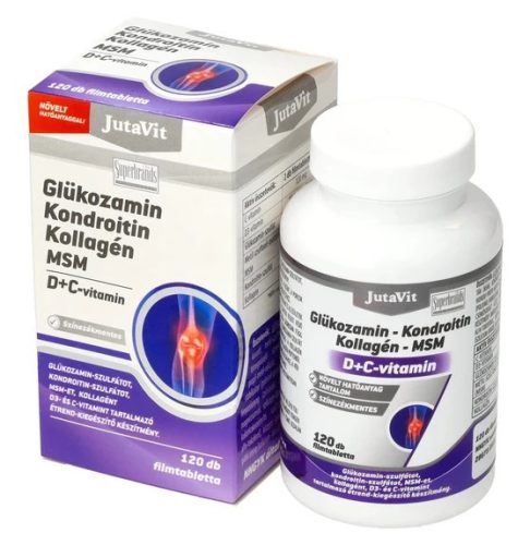 JutaVit Glükozamin-Kondroitin-Kollagén- MSM + D + C-vitamin 120db filmtabletta