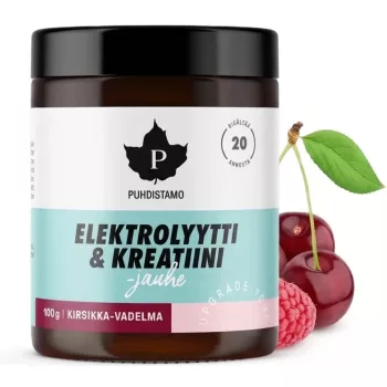   Puhdistamo Elektrolit és Kreatin 100g italpor cseresznye-málna ízben