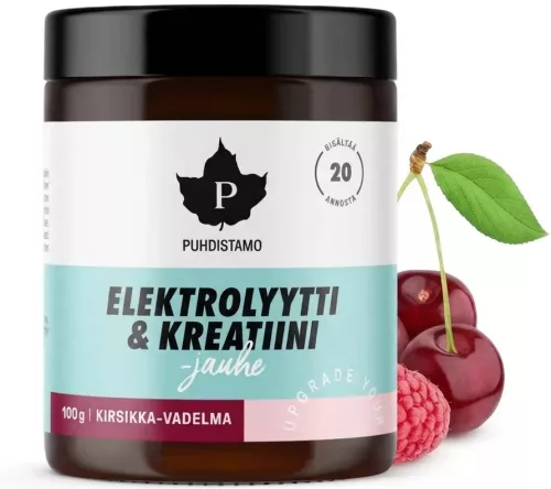 Puhdistamo Elektrolit és Kreatin 100g italpor cseresznye-málna ízben