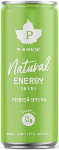 Puhdistamo Natural energy 330ml zöld alma ízű természetes energiaital