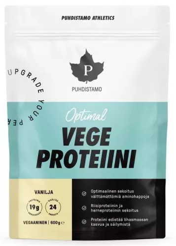 Puhdistamo Athletics Optimal Vegán Protein - Vaníliás 600g