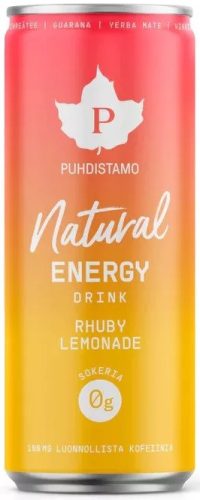 Puhdistamo Natural energy 330ml rhuby limonádé természetes energiaital