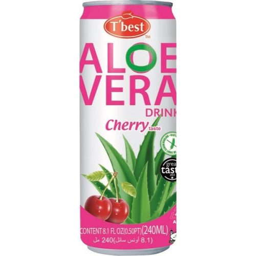 Aloe vera rostos gyümölcsital meggy ízű, 240 ml.