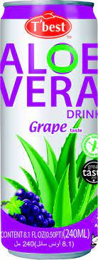 Aloe vera rostos gyümölcsital szőlő ízű, 240 ml.
