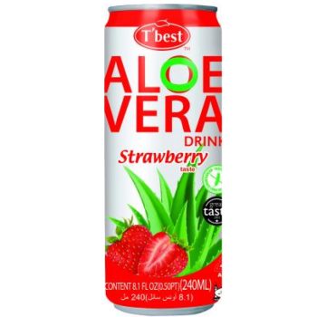 Aloe vera rostos gyümölcsital eper ízű, 240 ml.