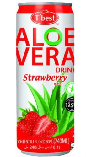 Aloe vera rostos gyümölcsital eper ízű, 240 ml.