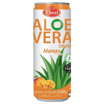 Aloe vera rostos gyümölcsital mangó ízű, 240 ml.