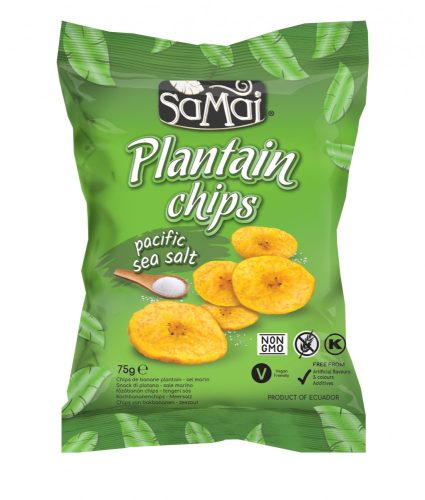 SAMAI Plantain chips tengeri sós 75g főzőbanán Pacific Sea Salt