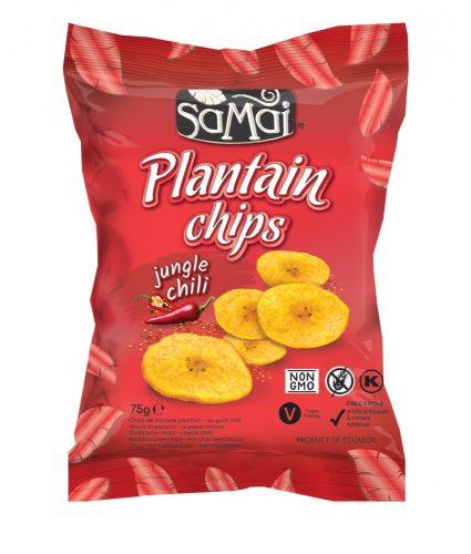 SAMAI Plantain chips csípős chilli 75g főzőbanán Jungle Chili