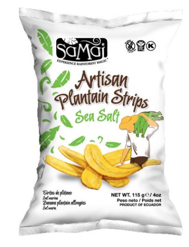 SAMAI Plantain tengeri sós csíkok 115g főzőbanán Artisan Plantain Strips