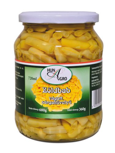 Hunagro Zöldbab 720 ml. 8/#  Üveges