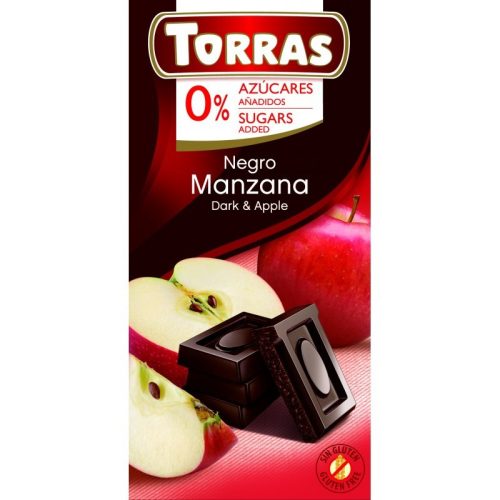 Torras Almás étcsokoládé maltitollal 75g