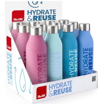   Ibili Fém termo kulacs 500ml Hydrate & Reuse 774959 termosz palack