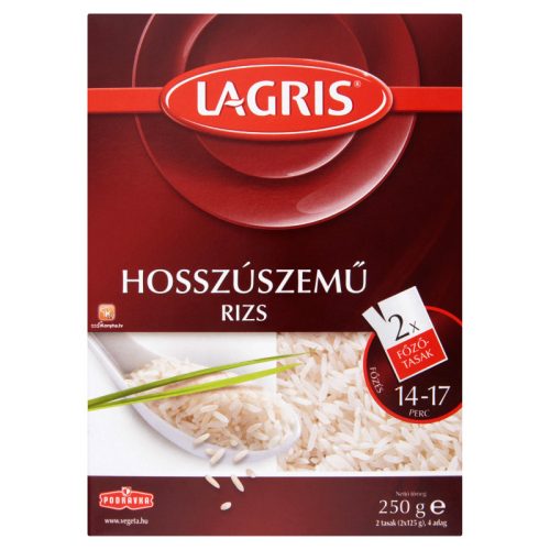 Lagris főzőtasakos hosszúszemű rizs 2x125 g