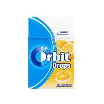   Orbit Drops Lemon Mint cukormentes cukorka édesítőszerrel 33 g