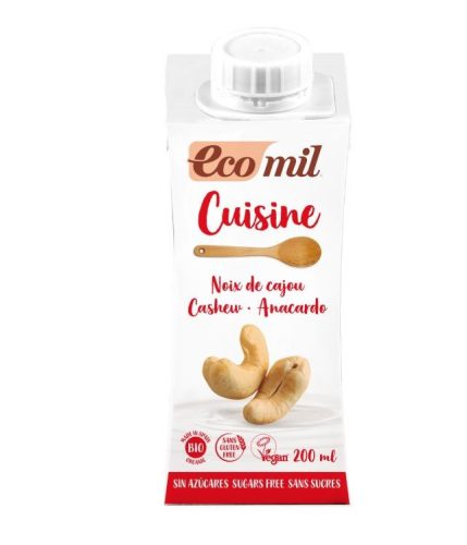 BIO Kesudió tejszín cukormentes 200ml Ecomil konyhai főzőalap