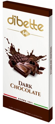 Dibette Choco cukormentes étcsokoládé fruktózzal 80g 