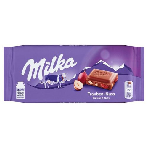 Milka Táblás  90 gr.  Mazsolás