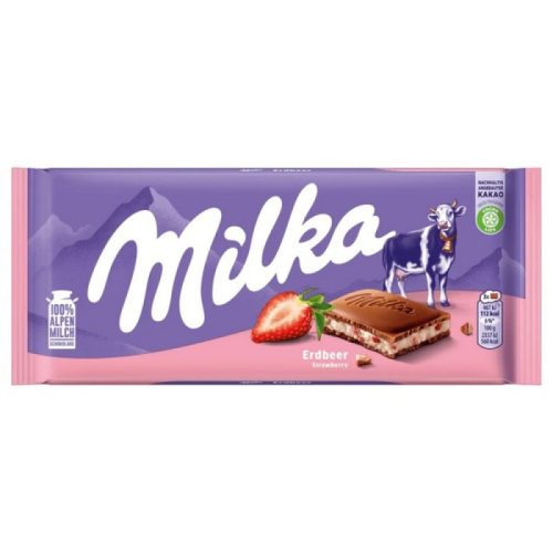 Milka Táblás 100 gr.  Eper-Joghurt