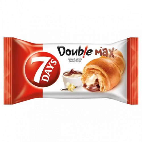 7 DAYS Double Max croissant kakaós és vanília ízű töltelékkel 80 g 