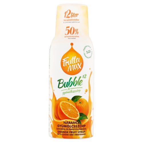 FruttaMax Bubble12 Narancs ízű szörp 500 ml