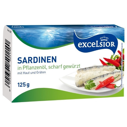 Excelsior Szardínia Csípős 125gr