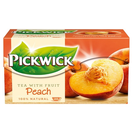 Pickwick Őszibarack ízű fekete tea őszibarack darabokkal 20 x 1,5 g