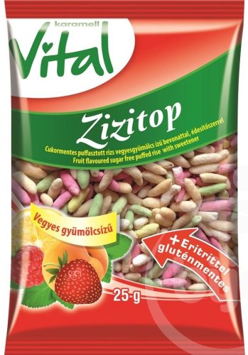 Karamell Vital Zizi-Top vegyes gyümölcs ízű 25 g