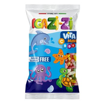   Karamell IGAZI-ZI Cukormentes, gluténmentes puffasztott rizs vegyes gyümölcsízű bevonattal, édesítőszerekkel, vitaminokkal és ásványi anyagokkal dúsítva 25 g