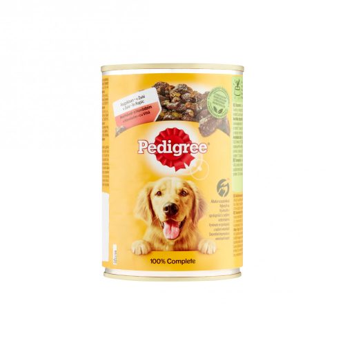 Pedigree konzerv teljes értékű kutyaeledel felnőtt kutyák számára marhával 400 g