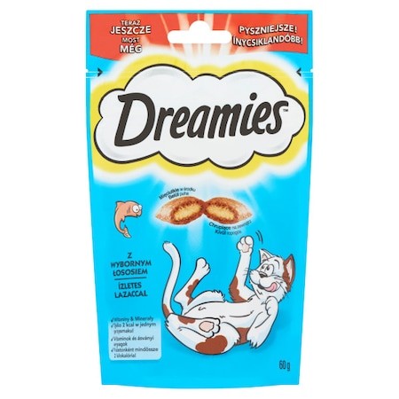 Dreamies Jutalomfalat macskáknak lazac, 60 g