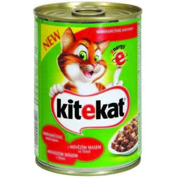   Kitekat konzerv állateledel macskák számára marhahússal mártásban 400 g