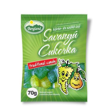 Bergland Savanyú C. Körte-Szőlő 70gr.
