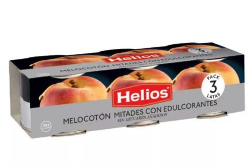 Helios őszibarack befőtt felezett tripack édesítőszerrel 3x185g