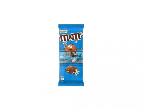 M&M's Crispy táblás tejcsokoládé cukormázas csokidrazséval 165g