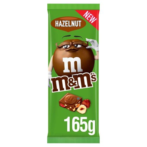 M&M's Hazelnut táblás tejcsokoládé cukormázas csokidrazséval 165g